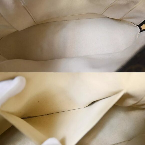 LOUIS VUITTON Manhattan PM Hand Bag Monogram Leather Brown Gold - Picture 4 of 16